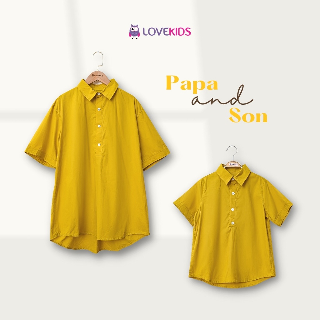 MINIU Set Áo Sơ Mi Bé Trai Chất Cotton Siêu Mát - LOVEKIDS