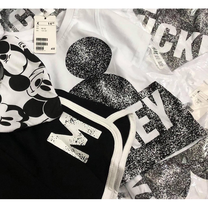 KÈM ẢNH THẬT⛔️ Set bộ 3 chi tiết Mickey kèm yếm H-M⛔️