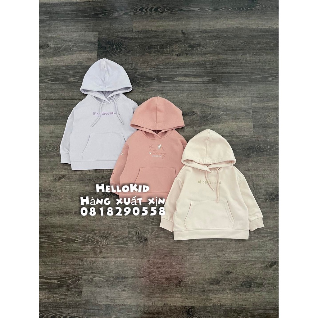 A406 - Áo nỉ hoodie nhiều màu bé gái