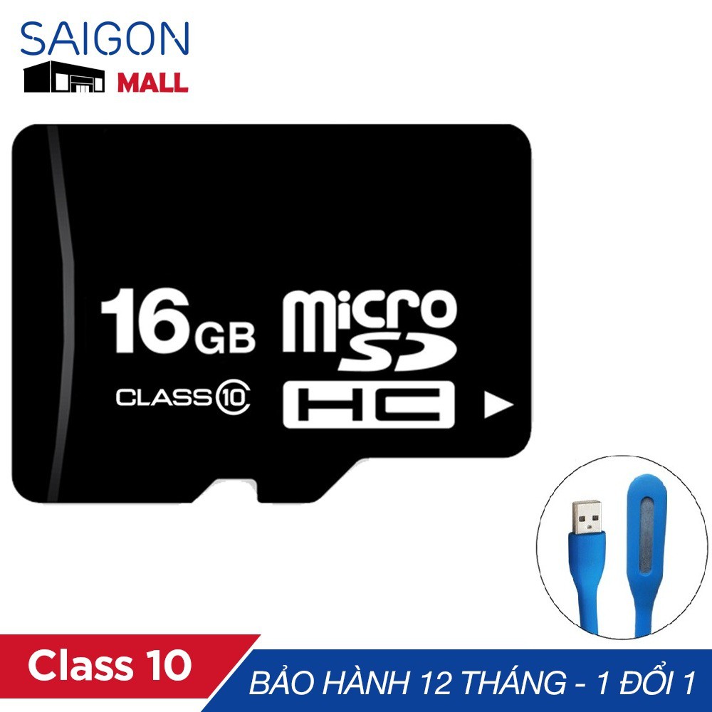 Thẻ nhớ 16GB thẻ nhớ OEM microSDHC  tặng đèn LED USB - Bảo hành 1 năm đổi mới