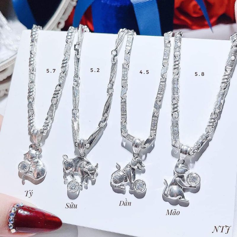 MẶT DÂY CHUYỀN 12 CON GIÁP BẠC TA