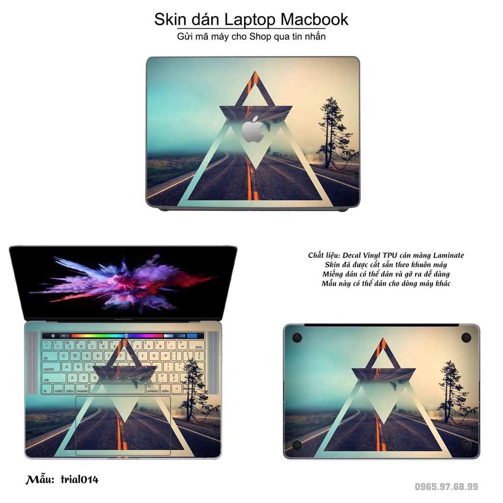 Skin dán Macbook mẫu Đa giác (đã cắt sẵn, inbox mã máy cho shop)