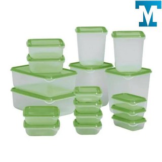 Bộ hộp thực phẩm 17 món IKEA PRUTA nhựa an toàn hàng Chính hãng