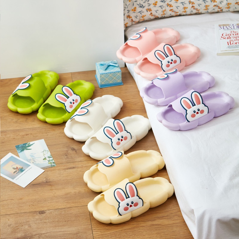 Tikp Dép Đi Trong Nhà Họa Tiết Thỏ Hoạt Hình Dễ Thương Có 5 Màu Size 36-41 Cho Nữ