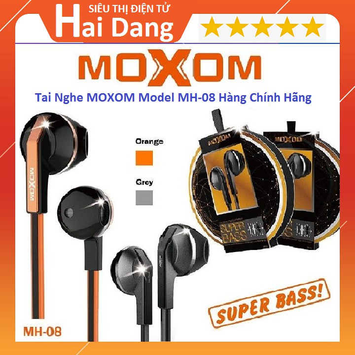 Tai Nghe Super Bass Chuẩn Hàng MOXOM Dòng MH-08 Chính Hãng Có Hộp Thế Hệ 2019