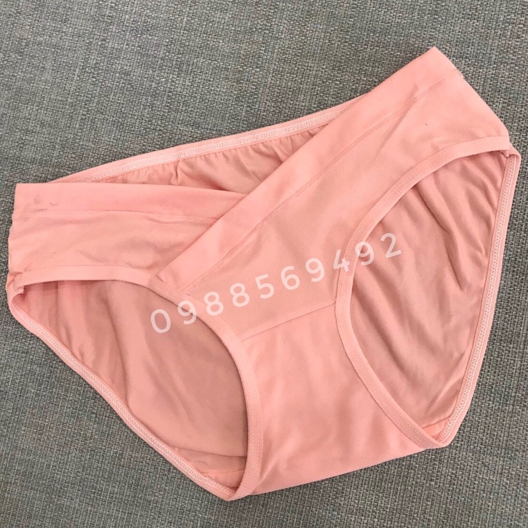 Combo 1 quần lót bầu cạp chéo và 1áo lót thông hơi dành cho bà bầu và sau sinh, có cúc mở cho bé ti, cotton mềm đẹp