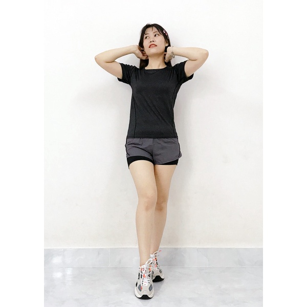 Áo Tập Gym, Yoga - Áo Thun Nữ Tay Ngắn Thể Thao MS-02