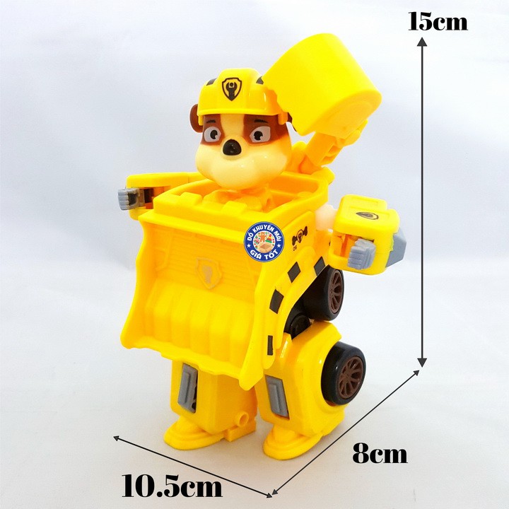 Đồ chơi cho bé xe chó cứu hộ biến hình màu vàng A018-1D - Đồ khuyến mãi giá tốt
