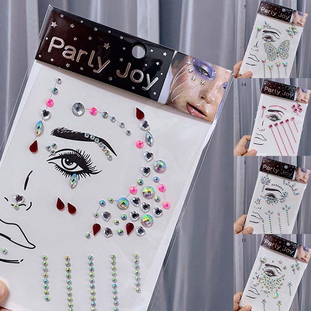 OCEANMAP Hình Xăm Dán Trang Trí Mặt Tạm Thời Kiểu Dáng Tinh Tế