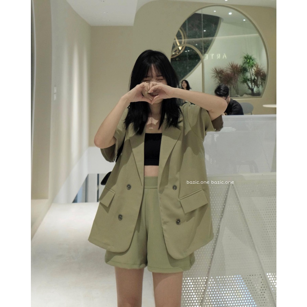 (VIDEO THẬT)🍀 Set Vest Cộc Tay Kaki Kèm Quần Short -CHẤT KAKI COTTON