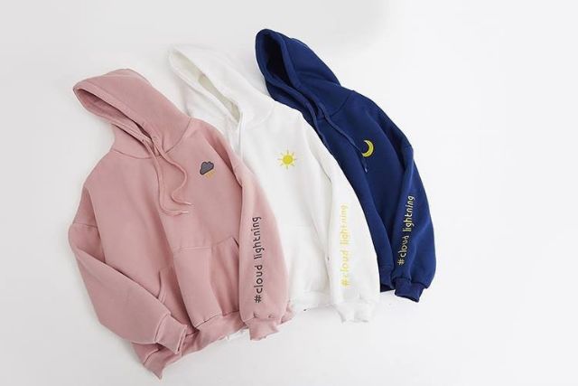 (KÈM HÌNH THẬT) Áo hoodie nỉ bông mịn mặt trăng form rộng 3 màu | BigBuy360 - bigbuy360.vn