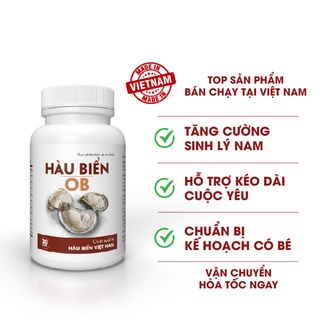 Combo Tinh Chất Hàu Biển OB ⚜️FREESHIP⚜️ Tăng Cường Sinh Lý Nam Giới, Cải Thiện Cương Dương, Xuất Tinh Sớm (Hộp 30 Viên)