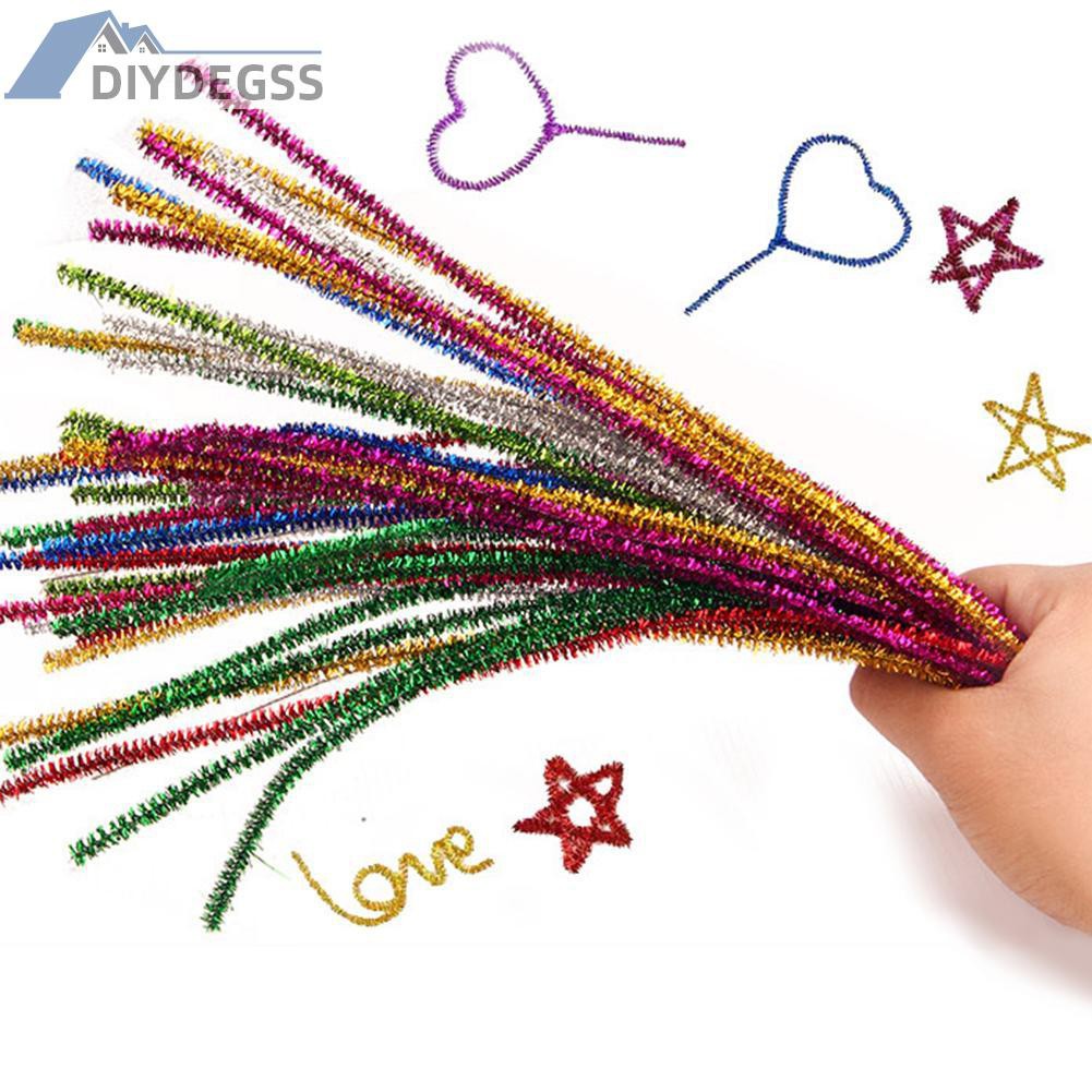 Set 100 Dây Bọc Vải Nhung Kim Tuyến 12.2 '' Tự Làm Đồ Chơi Cho Bé | BigBuy360 - bigbuy360.vn