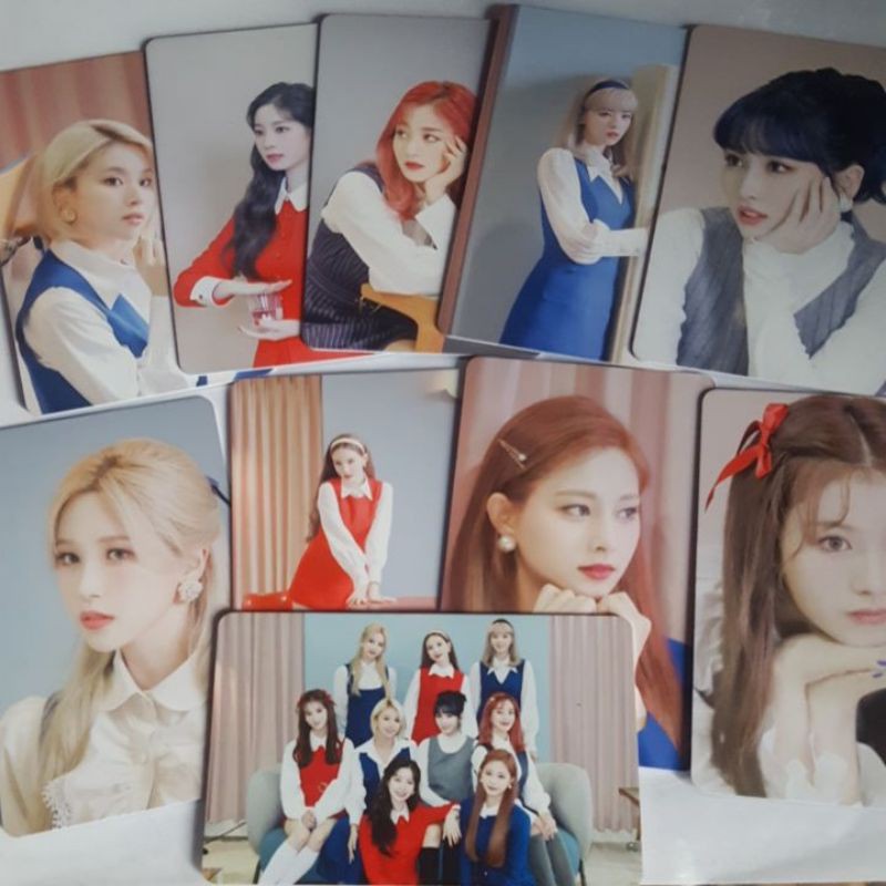 Set 10 thẻ card nhựa TWICE - Eyes wide open Retro in 2 mặt bo góc có chữ ký