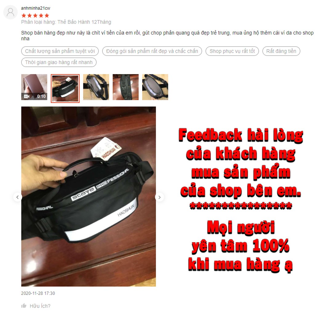 Túi Đeo Chéo Phản Quang Da Bóng Cao Cấp Chống Nước, Đeo Hông Ngăn Rộng Tiện Dụng | BigBuy360 - bigbuy360.vn