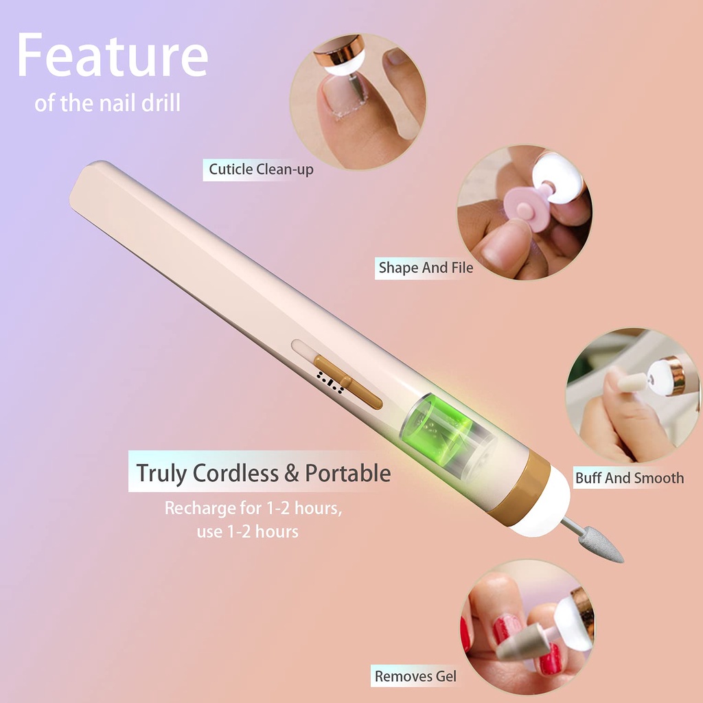 Máy dũa móng mini dùng cho người lớn và trẻ em loại sạc pin Nail Polishing Machine