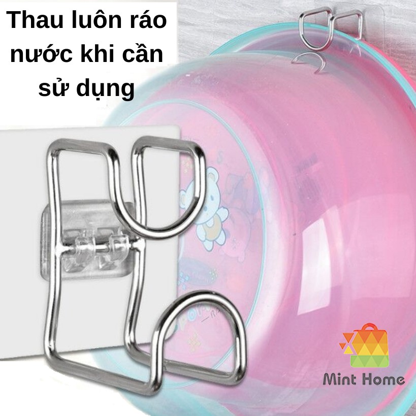 Kệ/giá/móc treo thau chậu, đồ, khăn dán tường nhà tắm chịu lực siêu chắc siêu bền inox 304 đa năng thông minh