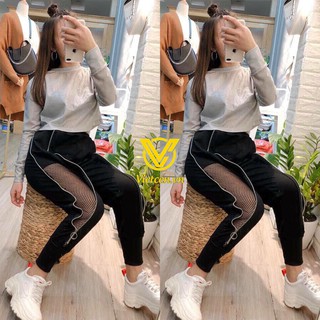 Quần khóa phối lưới nữ - VC