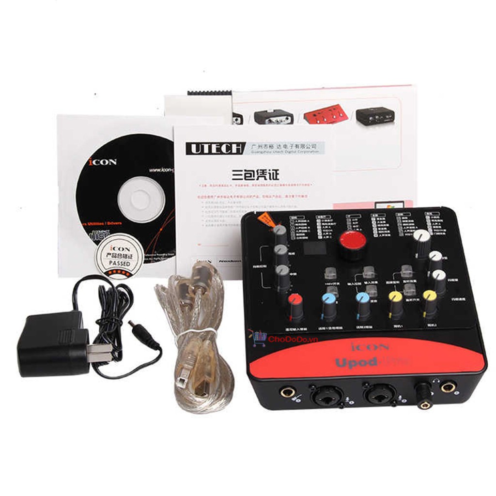 Combo Full Sound Card Icon Upod Pro và Mic thu âm Takstar K320