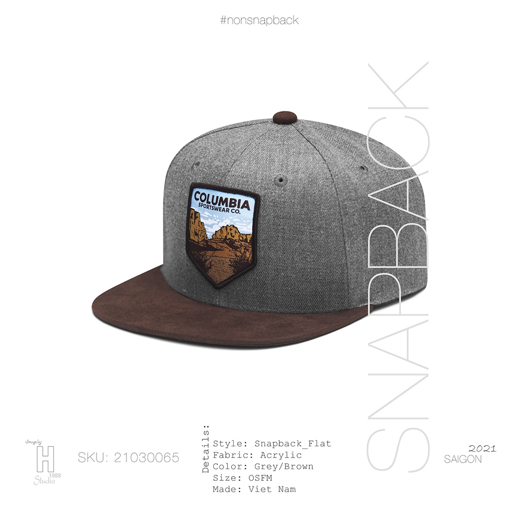 Nón Snapback Columbia Xám/Nâu