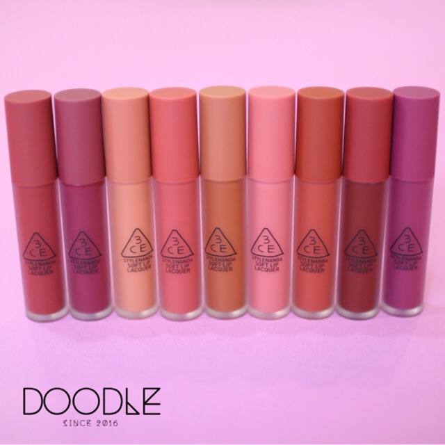 Son kem lì 3CE Soft Lip Lacquer (Có Sẵn)
