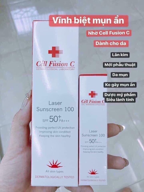 Kem chống nắng Cell Fushion C đỏ 50ml