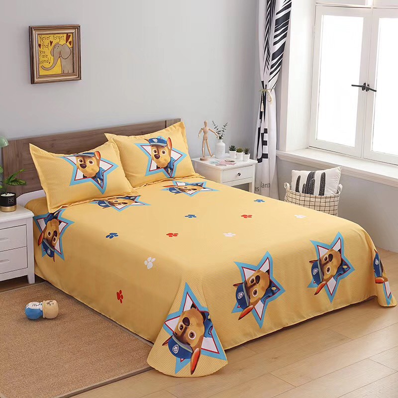 Bộ Chăn Ga Gối Cotton TiNa 3D LIDACO - Chú Chó Cứu Hộ