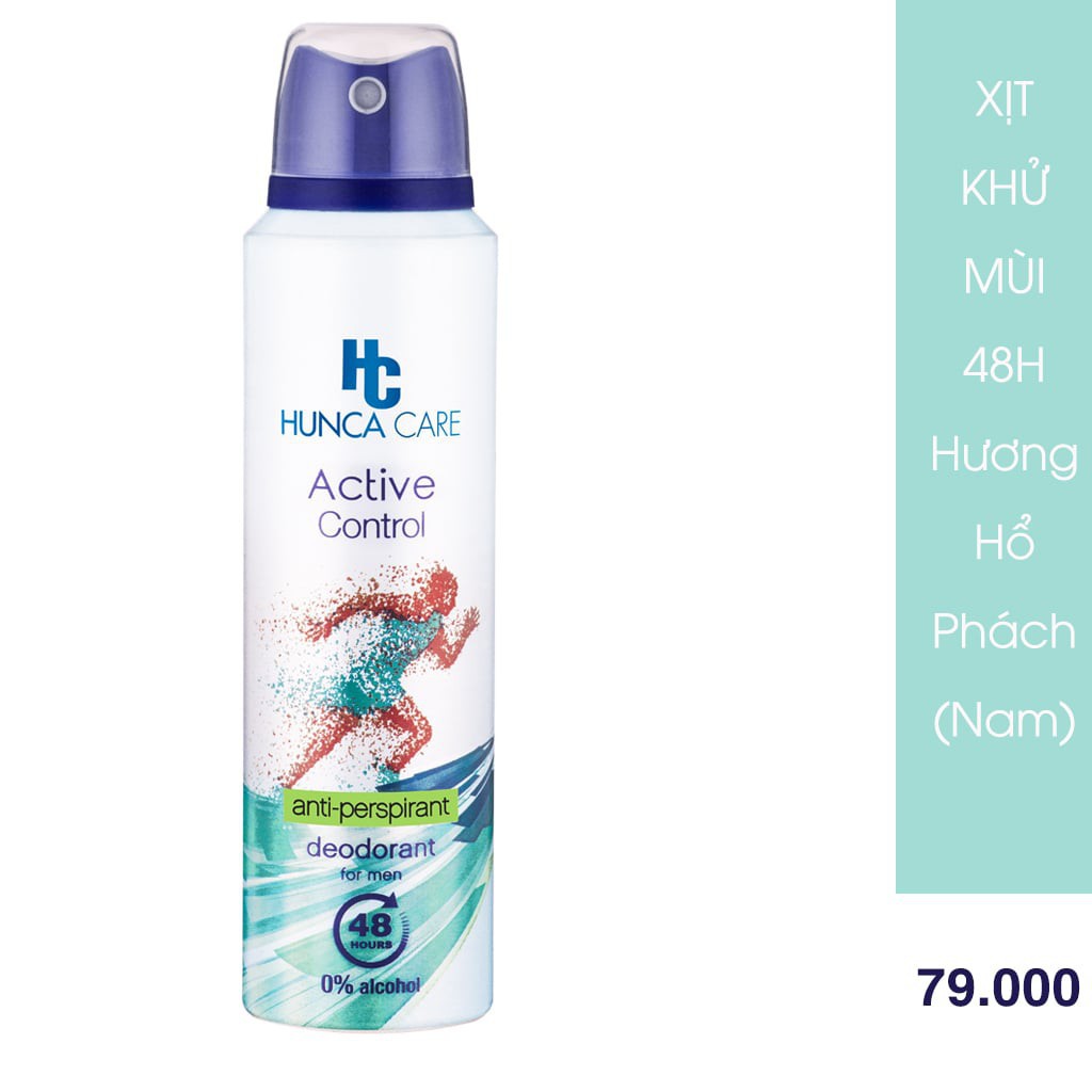 [Chính hãng] Xịt Khử Mùi 48h giảm thâm nách hương hoa oải hương và hổ phách cho nam 150ml Hunca