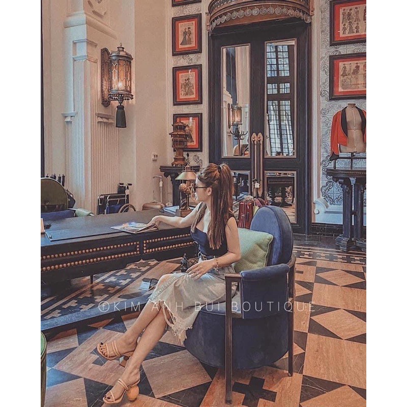 Chân váy bò dài rách cúc dọc siêu đẹp | BigBuy360 - bigbuy360.vn