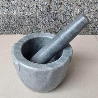 Cối đá nguyên khối size 12 nâu đen kèm chày