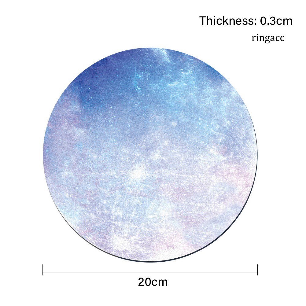 Miếng Lót Chuột Máy Tính Hình Tròn In Hình Hành Tinh Chống Trượt