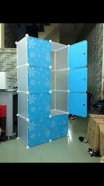 Chuyên tủ nhựa ghép 8 ô size lớn sâu 47cm