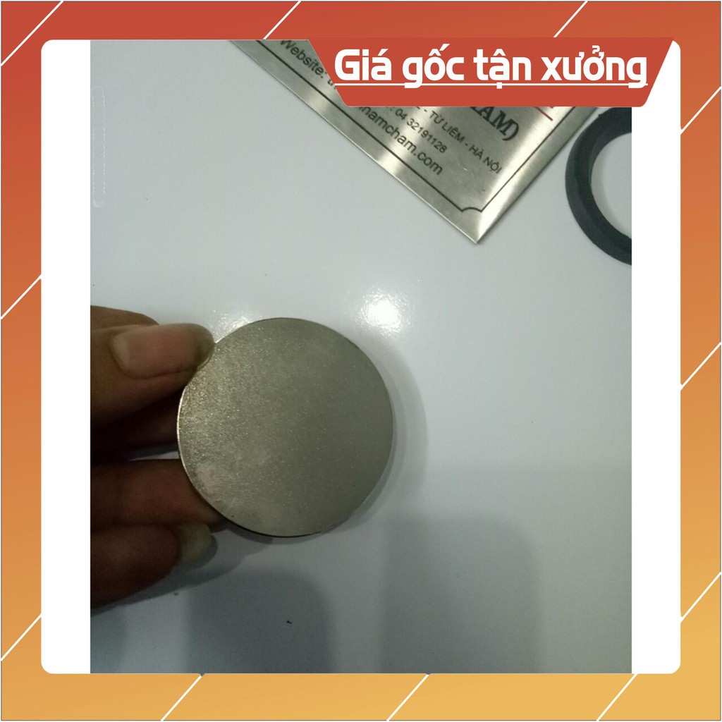 [Xả Kho] Nam châm viên 50x5mm, loại nam châm trắng đất hiếm siêu mạnh. cẩn thận khi sử dụng.