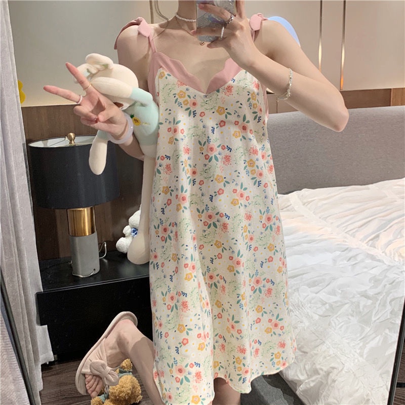 Đầm Dây In Hoa Thời Trang Mùa Hè Quyến Rũ Dành Cho Nữ