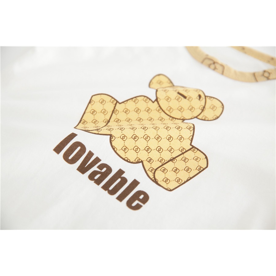 Áo liền quần tay ngắn in họa tiết hoạt hình phong cách Hàn Quốc thời trang mùa hè cho bé trai