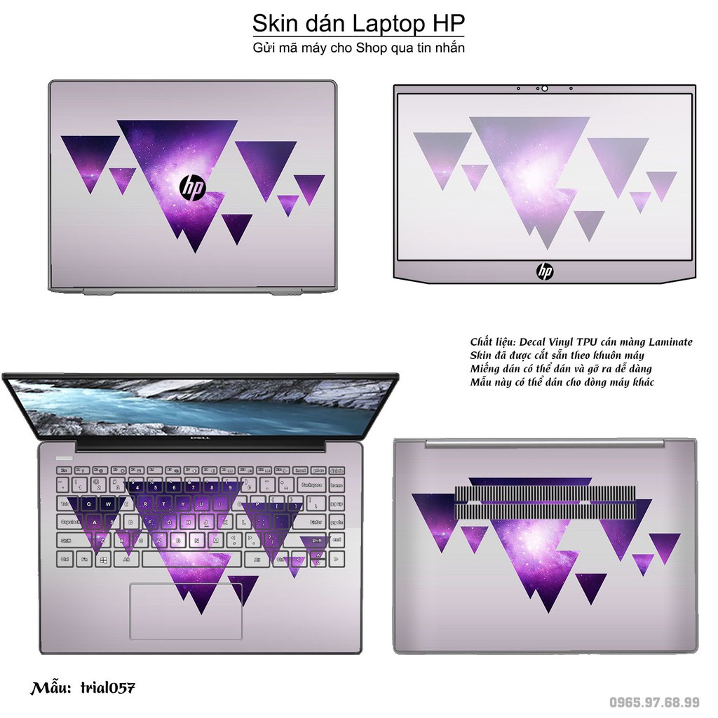 Skin dán Laptop HP in hình Đa giác nhiều mẫu 10 (inbox mã máy cho Shop)