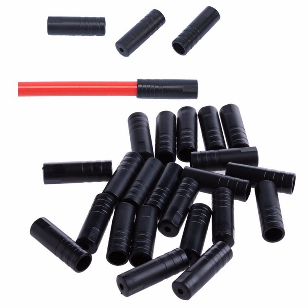 Set 50 / 100 Nắp Nhựa Màu Đen Bọc Dây Phanh Xe Đạp 4 / 5mm Chất Lượng Cao