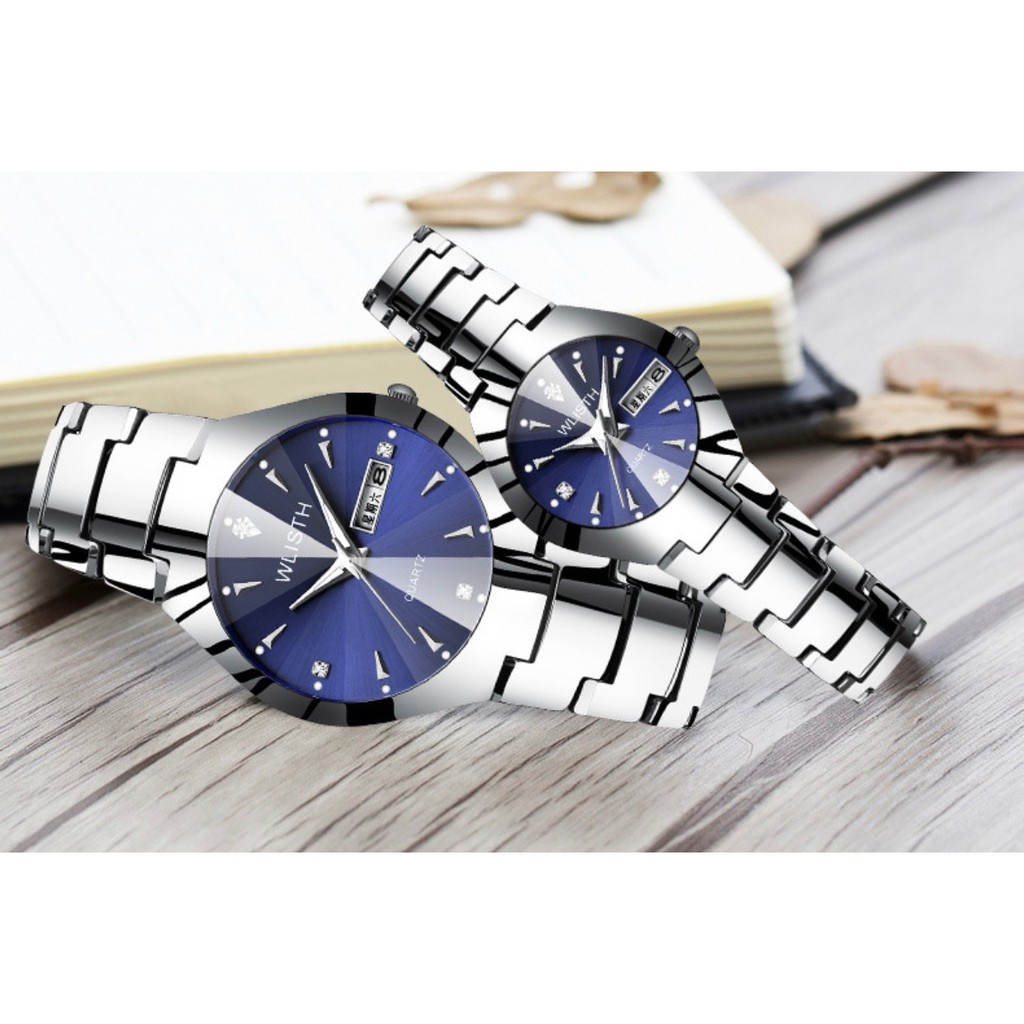 Đồng Hồ Wlisth Cặp Nam Nữ Chính Hãng Dây Thép Mặt Tròn MS120 | BigBuy360 - bigbuy360.vn