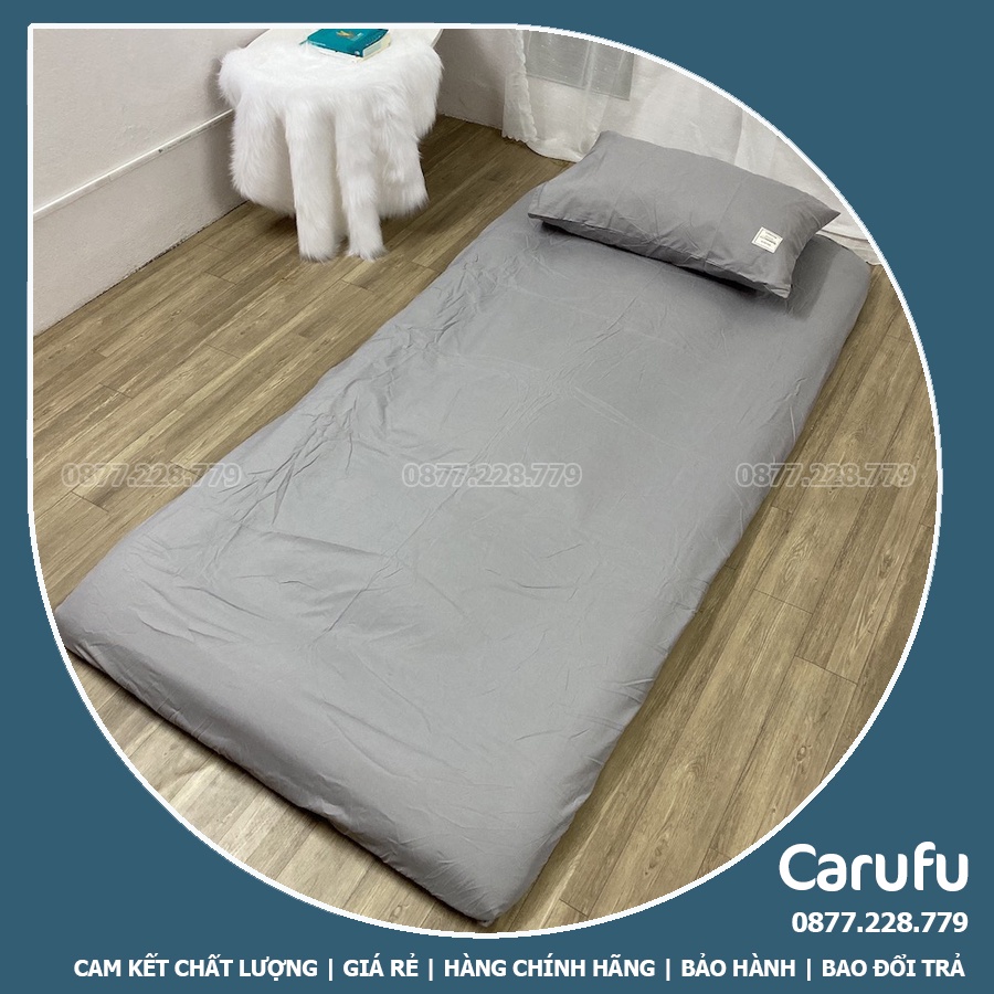 Ga nệm topper 1m2 x 2m Cotton Tici bo chun Mát lạnh giặt máy thoải mái | Carufu