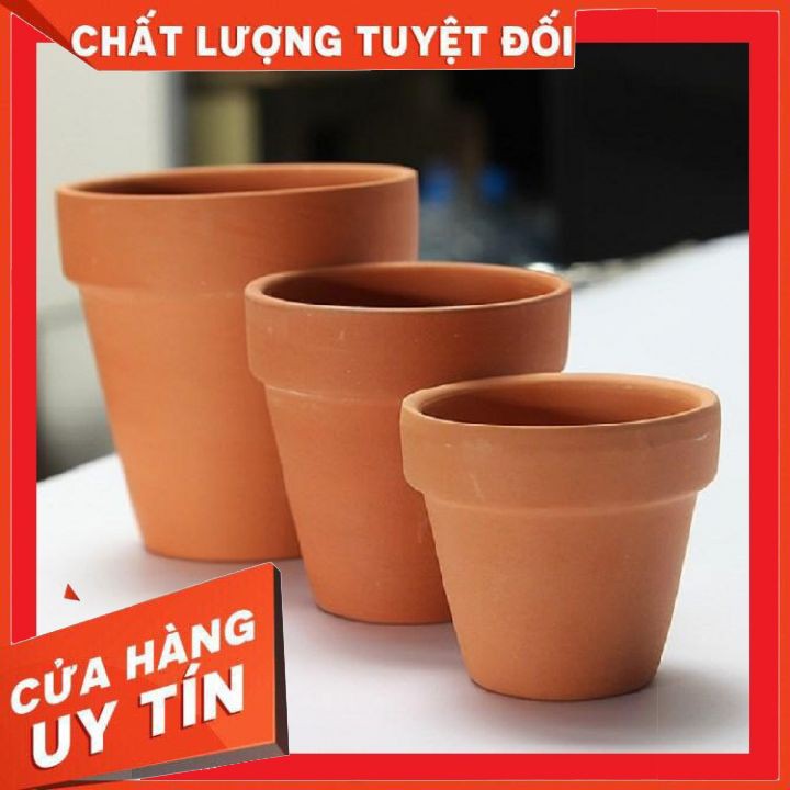 Chậu đất nung cao màu nâu ❌ FREE SHIP ❌ Xuất xứ Bát Tràng, siêu phẩm trồng sen đá, xương rồng