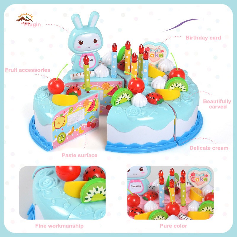 Bộ 37 chi tiết đồ chơi cắt bánh sinh nhật vui nhộn dành cho trẻ em