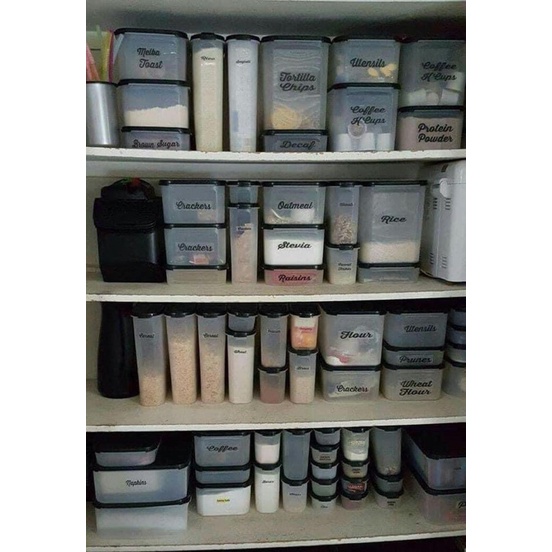 SET KHÔ 9 HỘP NẮP ĐEN TUPPERWARE VIỆT