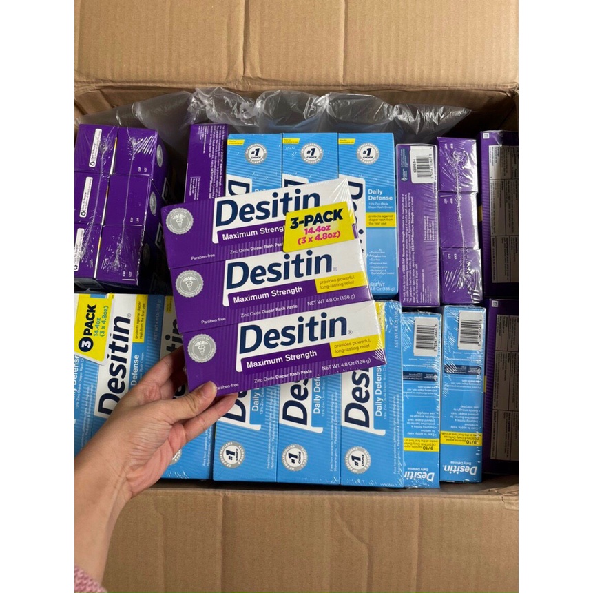 Kem hăm Desitin Xanh/Tím/Vàng nội địa Mỹ