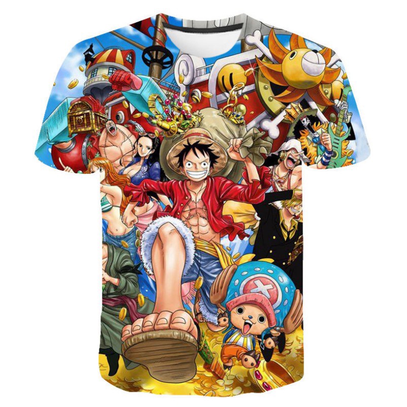 Áo nam In Hình Nhân Vật Luffy Phim One Piece 2021