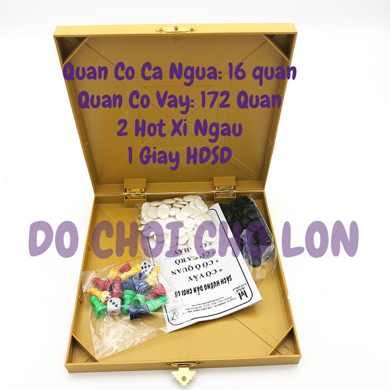 Bộ bàn cờ 3 in 1: Cờ Cá Ngựa, Cờ Vây, Cờ Caro nhỏ LHT B31NVCCN - KhaDiTOYS - Trò chơi giải trí