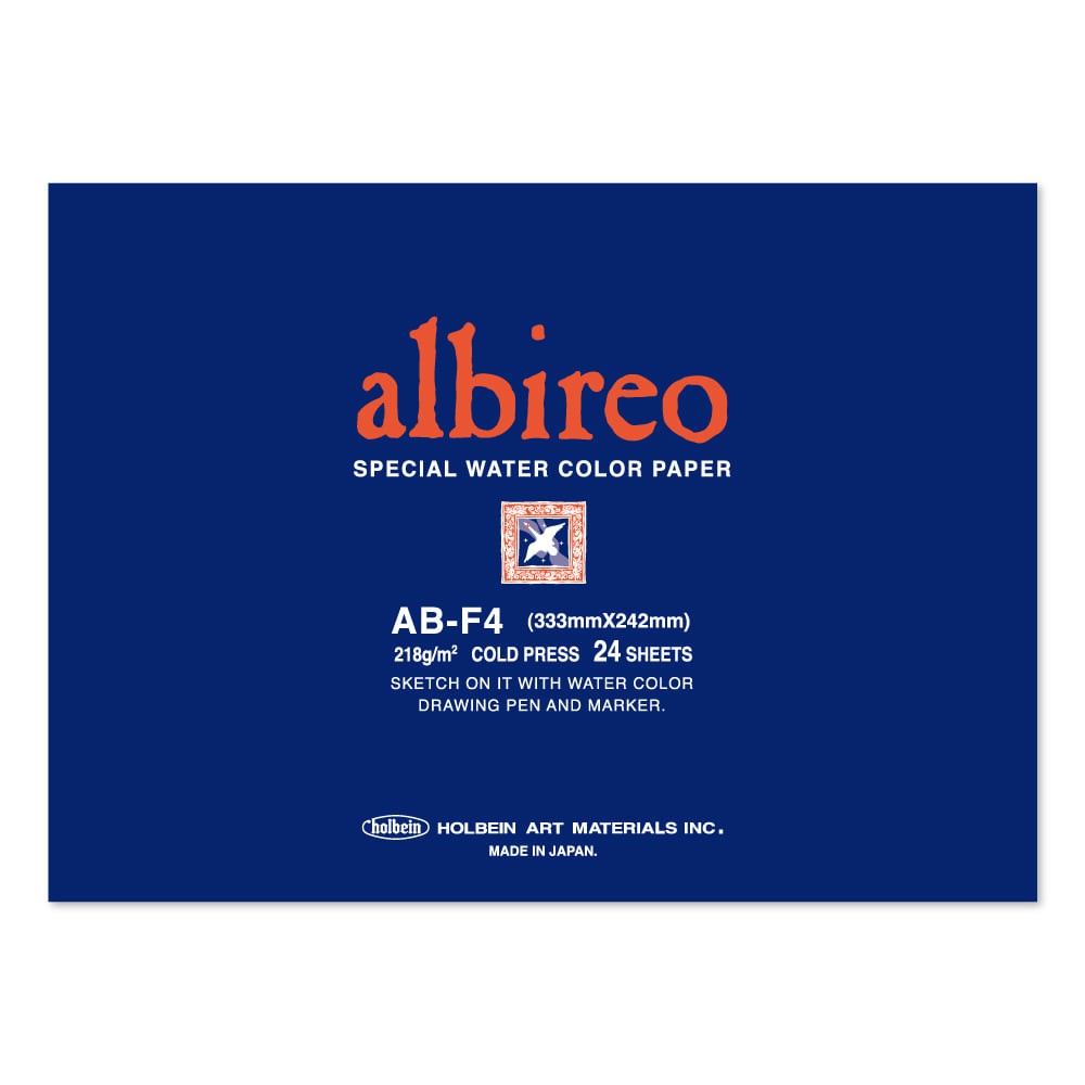 Giấy vẽ màu nước Holbein Albireo Watercolor Paper - 24 tờ - 218gsm - Coldpress - 333x242 mm