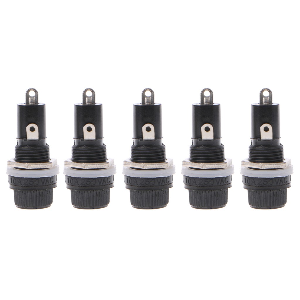 Set 5 nút chỉnh cầu chì 5x20mm 10A 250V tiện dụng chất lượng cao