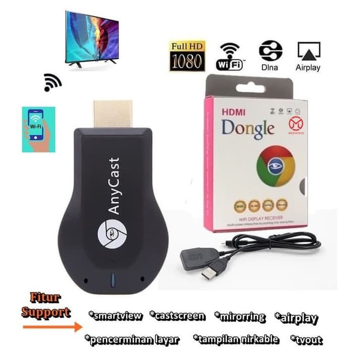 Anycast Thiết Bị Chia Sẻ Hình Ảnh Qua Wifi Hdmi Dongle Thông Minh Tv