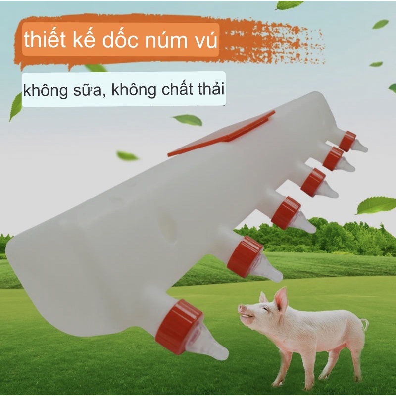 BÌNH BÚ HEO CON BÒ DÊ CỪU CHỐNG SẶC 9 núm bú - bình bú 9 vú