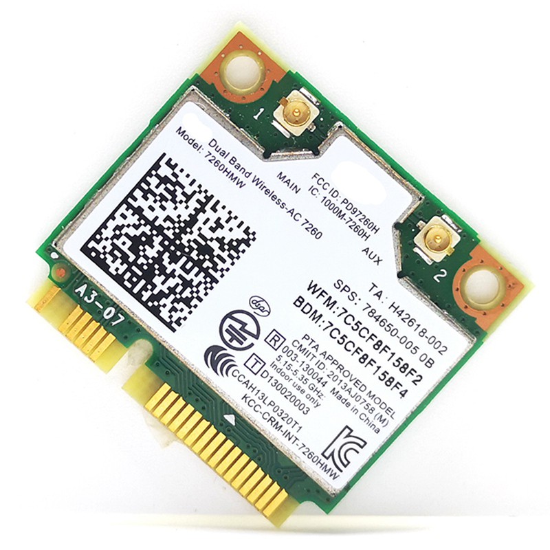 Card Wifi Không Dây Mini Pcie Ac 7260 Pci Express 802.11ac 2x2 Wi-Fi 7260hmw Bluetooth 4.0 | BigBuy360 - bigbuy360.vn
